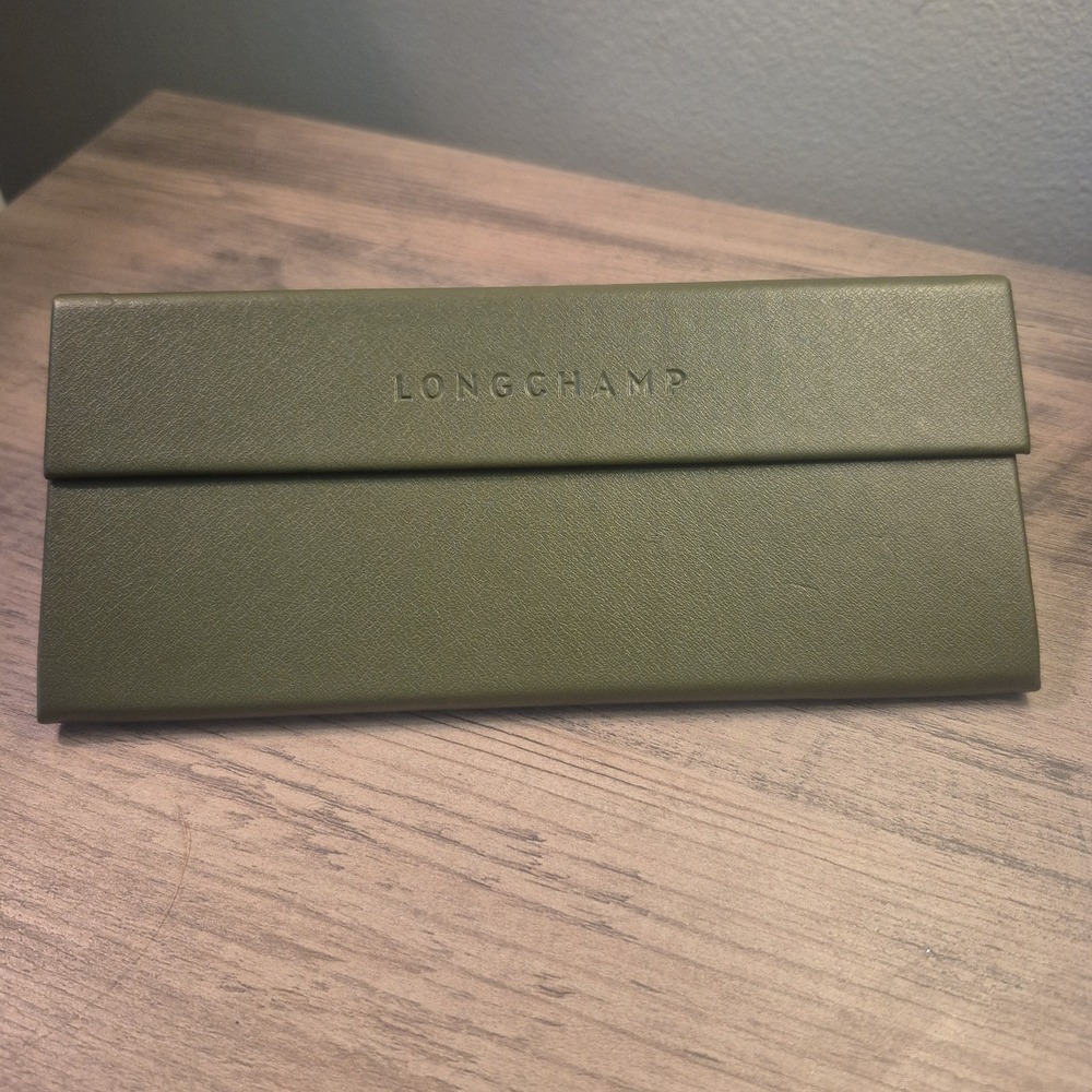 Longchamp Green Folding Semi-hard Glasses Case